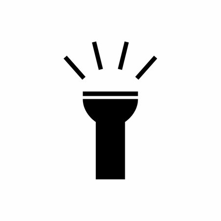 Simple And Clean Flashlight Icon Vectorのイラスト素材