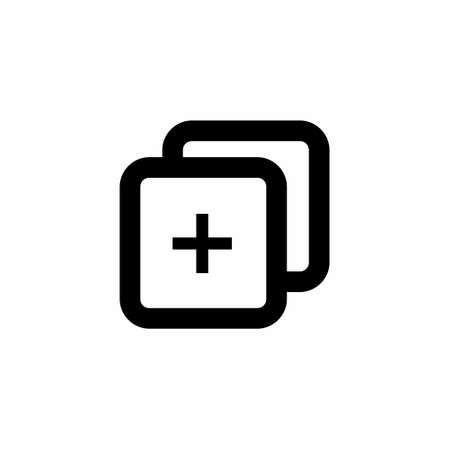 Simple And Clean Add Outline Vector Icon Designのイラスト素材
