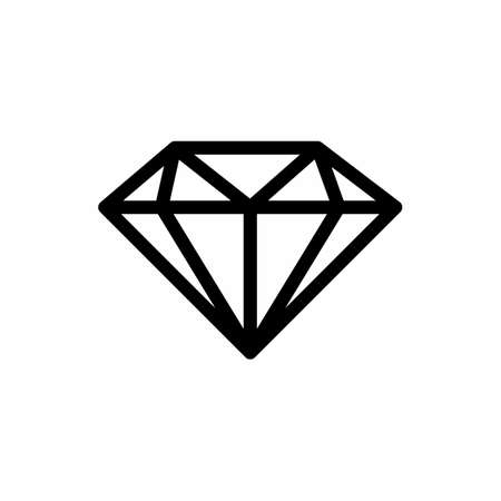 Simple And Clean Diamond Outline Vector Iconのイラスト素材