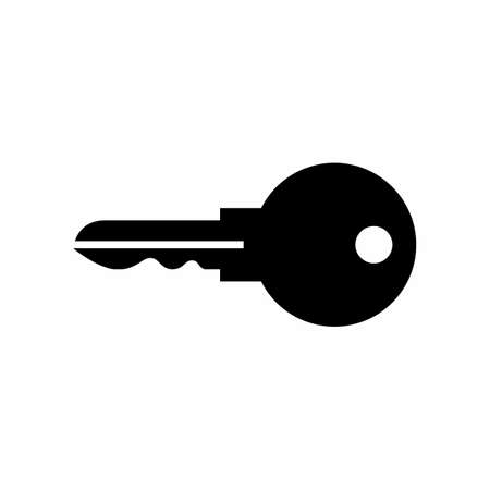 Simple And Clean Key Silhouette Vector Icon Illustrationのイラスト素材