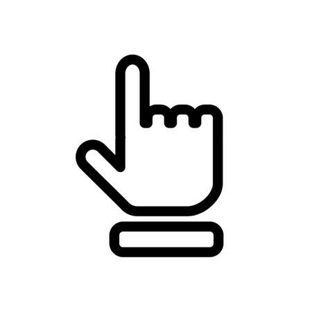 Simple And Clean Pointing Finger Hand Outline Vector Iconのイラスト素材