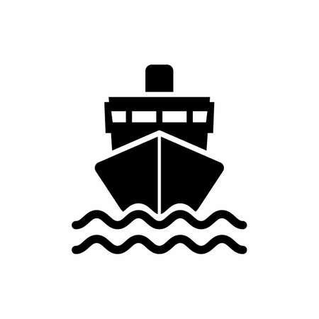 Simple And Clean Ship Icon Vector Illustrationのイラスト素材