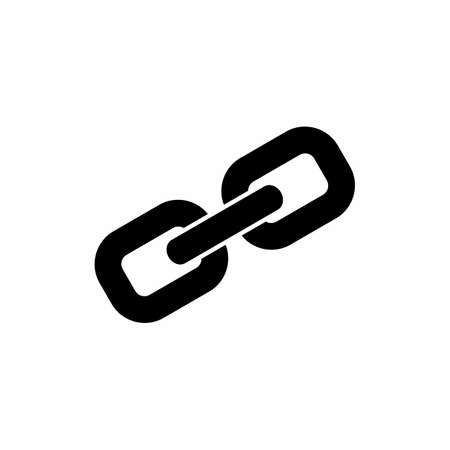 Link Website, Chain Symbol Silhouette Vector Icon Illustration