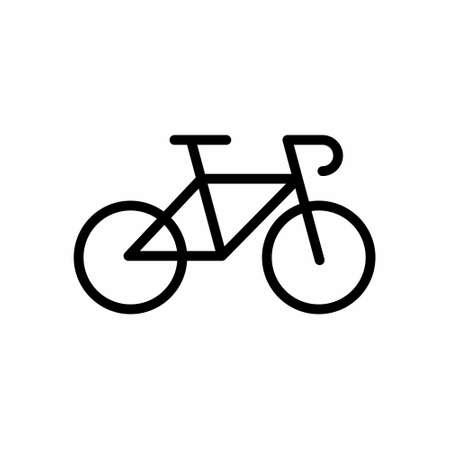 Simple Bicycle, Bike Outline Icon Vector Illustrationのイラスト素材