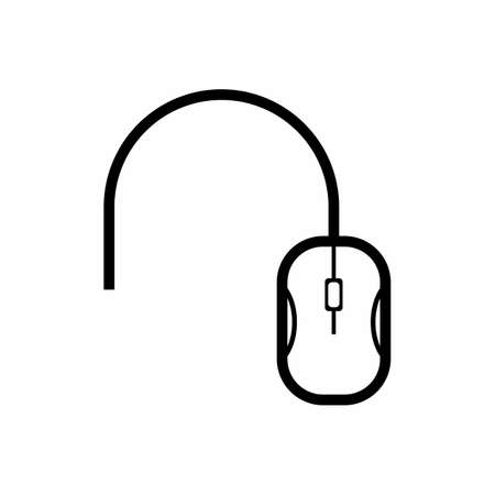 Simple And Clean Mouse Outline Icon Vectorのイラスト素材