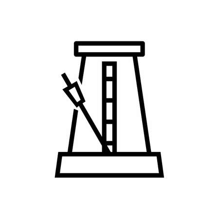 Metronome Outline Icon Vector Illustrationのイラスト素材