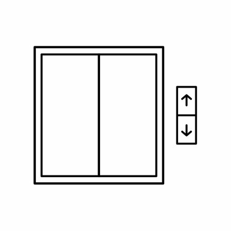 Simple And Clean Lift Vector Icon Illustrationのイラスト素材