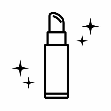 Simple And Clean Lipstick Icon Vector Illustrationのイラスト素材