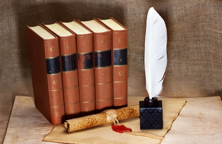 old paper, booksの写真素材