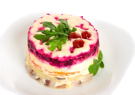 Russian salad Herring under fur coat