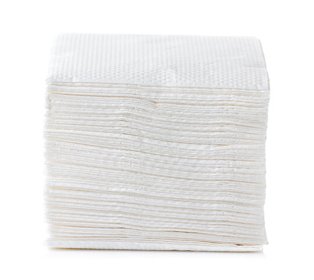 napkin on whiteの写真素材