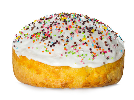 Easter cake isolated on white backgroundの写真素材