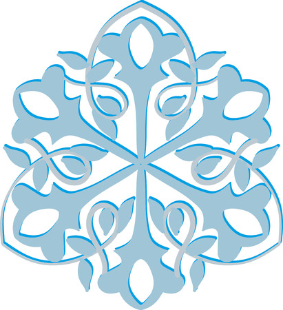 Vector Christmas snowflake for Christmas and New Year decoraitonsのイラスト素材