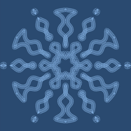 Vector Christmas snowflake for Christmas and New Year decoraitonsのイラスト素材