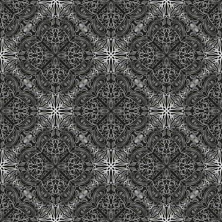 Seamless pattern, square decor element, abstract ornamentのイラスト素材