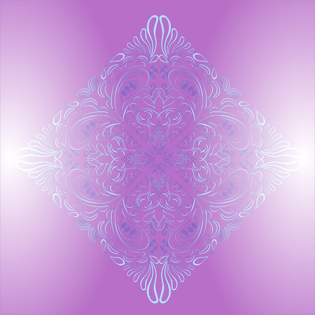 Stencil pattern, round decor element, abstract ornamentのイラスト素材