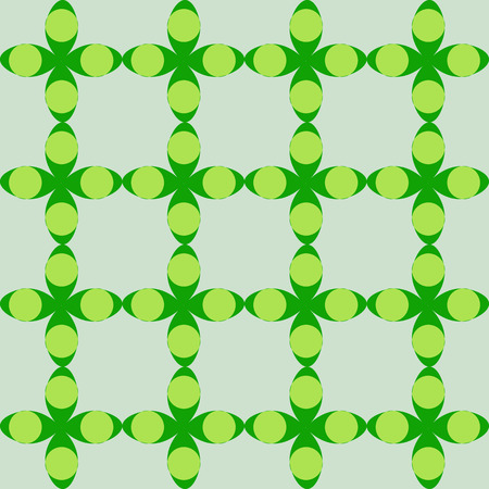 Abstract floral vector background: green cand yellow flowers, circlesのイラスト素材