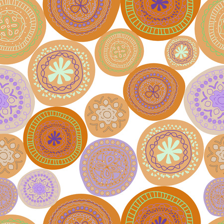 Vector seamless floral pattern, floral bright colorful backgroundのイラスト素材