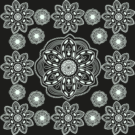 Vector seamless floral pattern, floral backgroundのイラスト素材