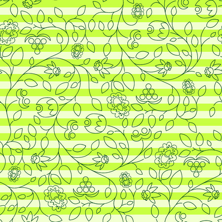 Floral pattern with stripe backgroundのイラスト素材