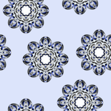 Seamless pattern with snowflakes for Christmas and NYのイラスト素材