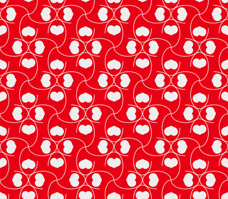 Retro Seamless Pattern of Heartsのイラスト素材