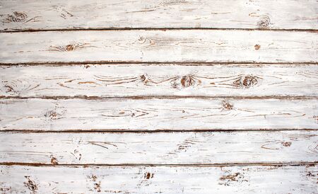 Painted boards with a natural pattern in white. Light rustic wood texture - wooden background. wooden surface for adding text or decorationの写真素材