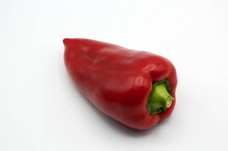 Pepper. Paprika isolated on a white background. Red bell peppers.の写真素材