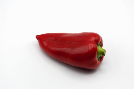 Pepper. Paprika isolated on a white background. Red bell peppers.の写真素材
