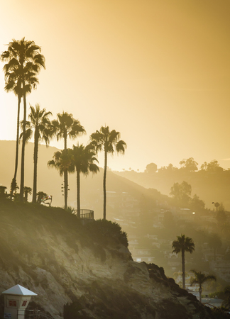Sunrise over Laguna Beach Cliffsの写真素材