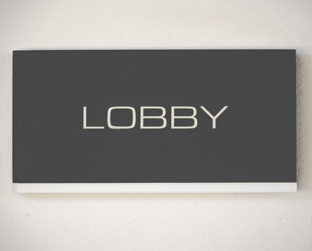 Minimalist Monochrome Lobby Signの写真素材