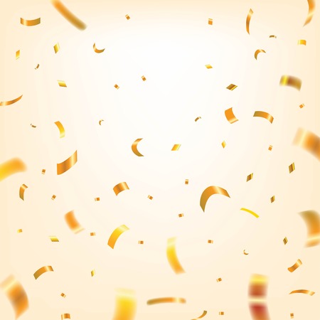 Gold Confetti. Stock vector illustration. New year, event, carnival, festival, celebration, and birthday party element. vector backgroundのイラスト素材