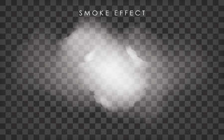 White Fog, Steam, Mist or Smoke on Dark Background. Vector illustrationのイラスト素材