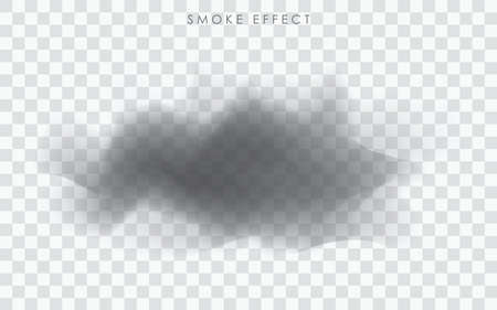 Black Fog, Steam, Mist or Smoke on Light Background. Vector illustrationのイラスト素材