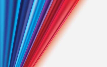 Abstract Colorful Ribbons Focused and White Background Vector Designのイラスト素材