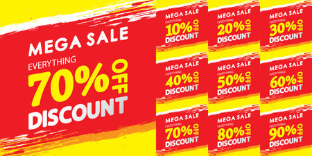 Sale banner template design, Big sale special offer. end of season special offer banner. vector illustration.のイラスト素材