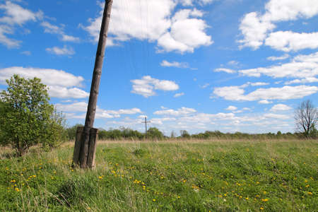 old power lineの写真素材