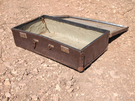 very old suitcaseの写真素材