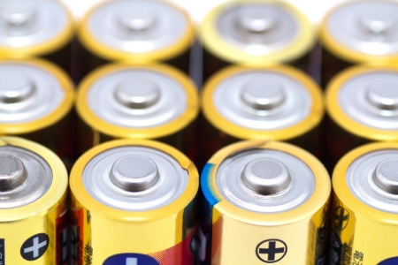 yellow batteriesの写真素材