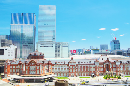 TOKYO - JULY 07  View of Tokyo Station Marunouchi Station Building on July 07, 2013 in Tokyo, Japan  In October 2012, The building was restored to the figure of about 100 years ago のeditorial素材