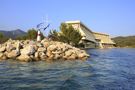 Entrance to the private dock of Porto Carras Meliton. Largest private dock in northern Greece.のeditorial素材