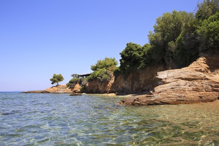 Beautiful coast in the Sithonia peninsula. Greece.の写真素材