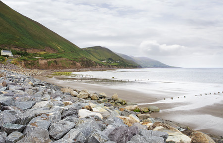 Stones on the beach of Atlantic Ocean. Ring of Kerry in Ireland.の写真素材