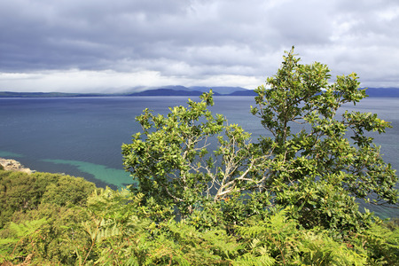 Beautiful Atlantic coast lit by the sun. Ring of Kerry in Ireland.の写真素材