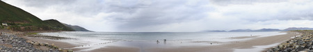 Beautiful panorama beach of Atlantic Ocean. Ring of Kerry in Ireland.の写真素材