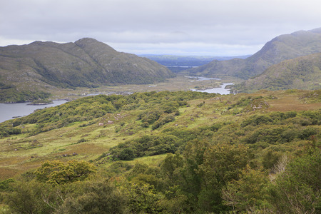 Beautiful landscape of Ladies View in Killarney National Park. Ring of Kerry in Ireland.の写真素材