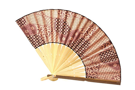 Beautiful fan - souvenir from the island of Bali.の写真素材