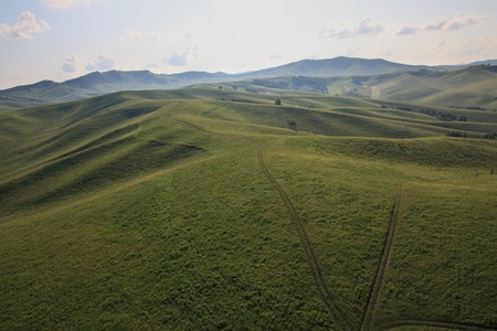 Mountains from the height of bird flight. Altai. Russiaの写真素材