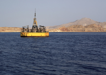The buoy near the island of Tiran. Red Sea. Egypt.の写真素材