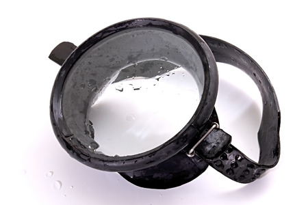 Mask for the submarine swimming. Isolated background.の写真素材